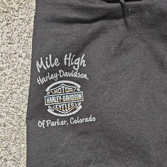 Harley-Davidson Black Hoodie with Red Rose - Picture 2 of 3